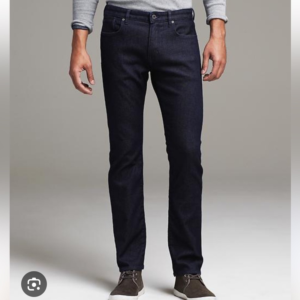 Mens Banana Republic Slim Fit Travel Dark Wash Jean 32x34 Slim Fit